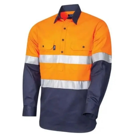 Picture of Tru Workwear, Shirt, Long Sleeve, Lightweight Closed Front, Gusset Cuffs, Cotton Drill, Hor Vents, 3M Two Hoop Tape